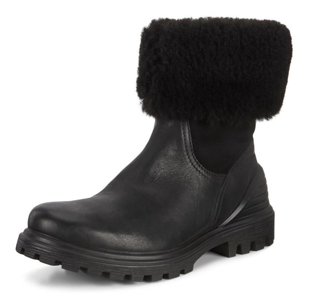 Botas Mujer - ECCO Tredtray Mid-Cut Slip-On - Negros - NFS021695